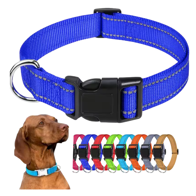 Collar Reflectante Ajustable Paseos Nocturnos Para Perros