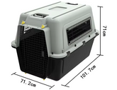 Imagen de producto Jaula transportadora IATA + ruedas: 101.7*71*71cm Negro y Gris