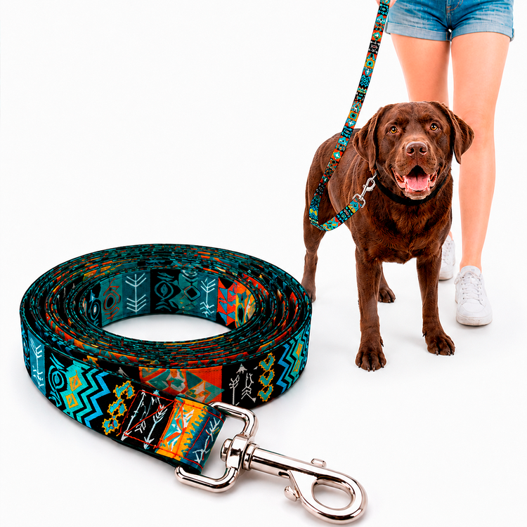 Correa para Perro Con Diseño Tribal 1,2m