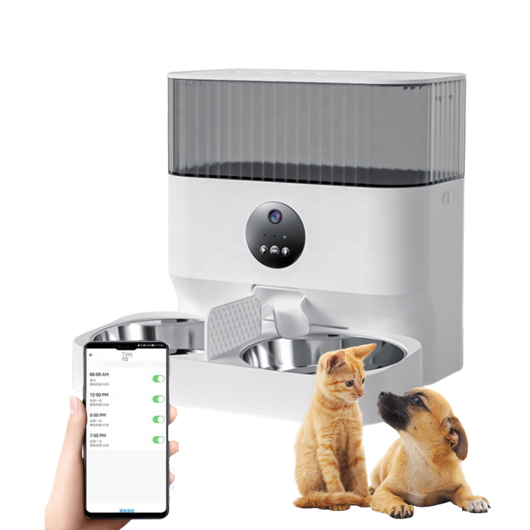 Comedero Automático WiFi con Cámara | Programable y Doble Plato – BYS