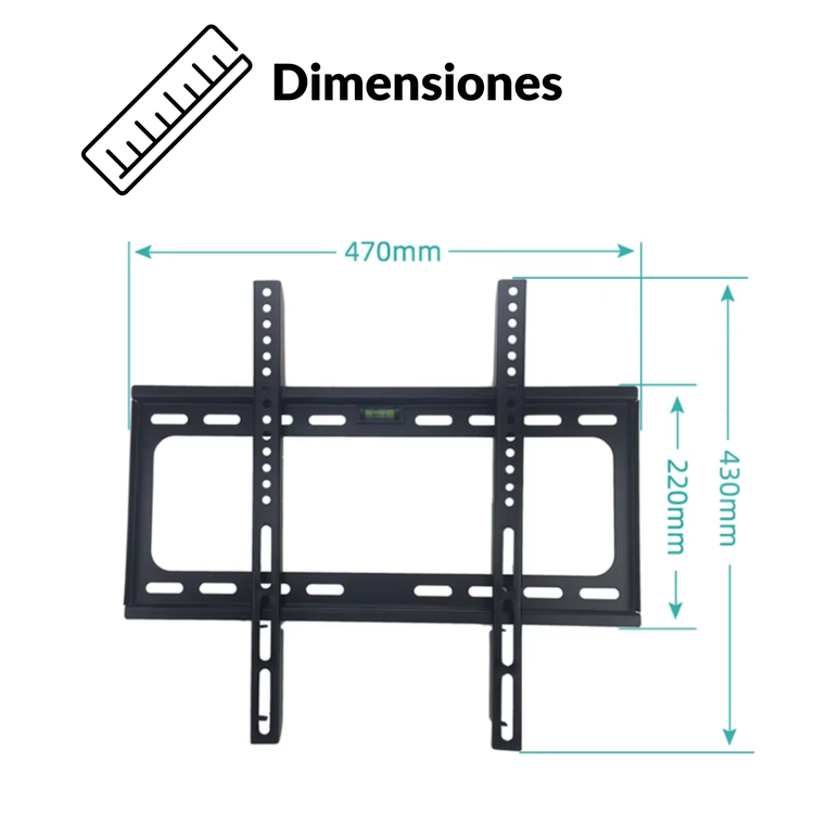 Soporte TV Mural Universal 26" a 63" | Hasta 75 kg