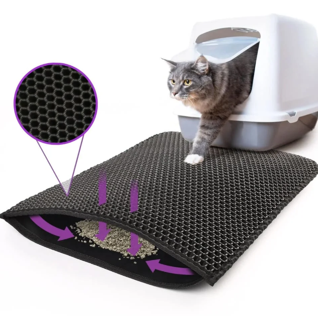 Alfombra para Arena de Gatos | Antideslizante y Atrapa Arena