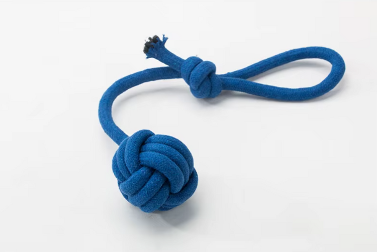 Juguete pelota cuerda doble nudo perro