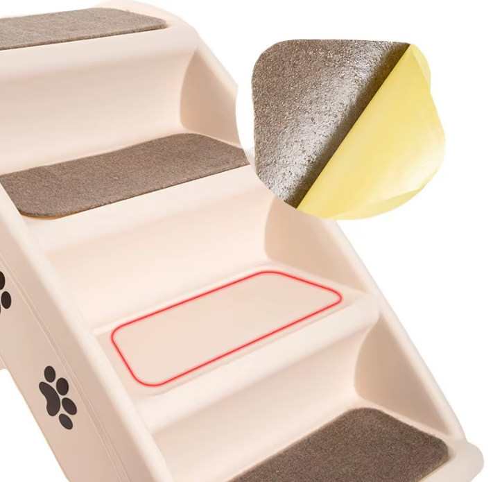 Escalera para Mascotas de 4 Peldaños | Ideal para Perros Pequeños y Gatos Senior