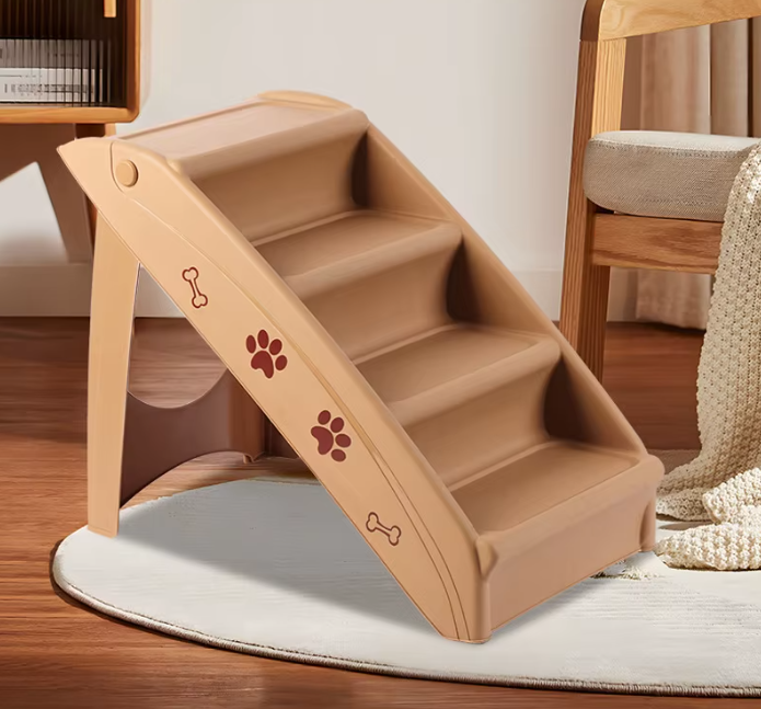 Escalera para Mascotas de 4 Peldaños | Ideal para Perros Pequeños y Gatos Senior