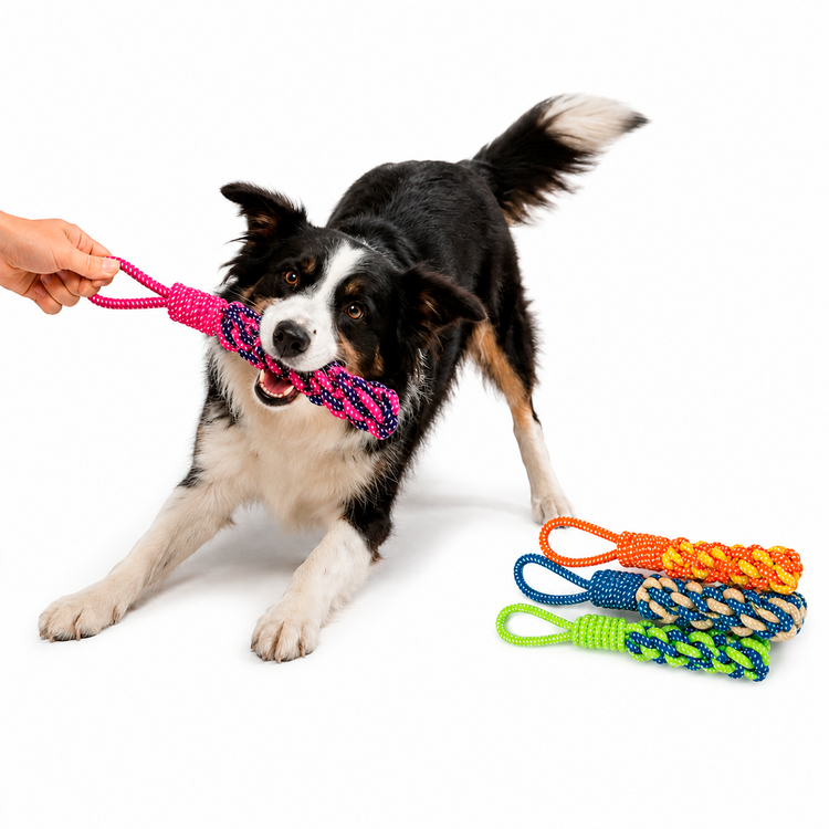 Juguete pelota cuerda tipo trenza perro