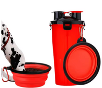 Imagen de producto Botellón de agua + plato plegable Rojo