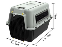 Imagen de producto Jaula transportadora IATA + ruedas: 101.7*71*71cm Negro y Gris