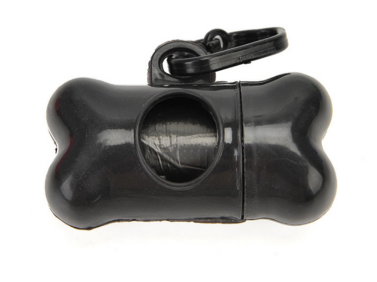 Dispensador De Bolsas Para Perros Portátil Con Clip - Forma De Hueso