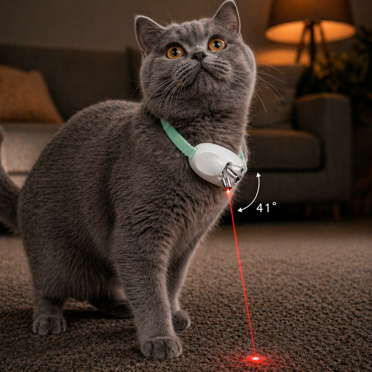 Collar Láser Interactivo para Gatos | Juguete Automático Recargable