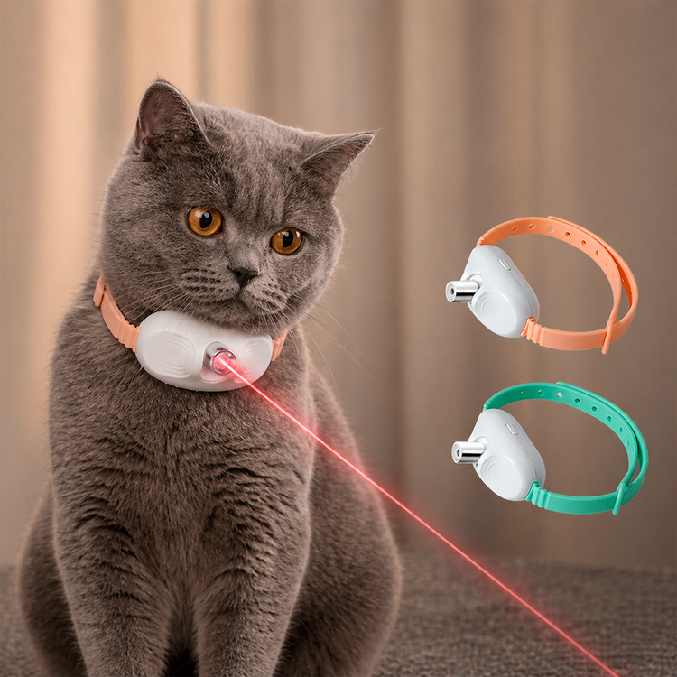 Collar Láser Interactivo para Gatos | Juguete Automático Recargable
