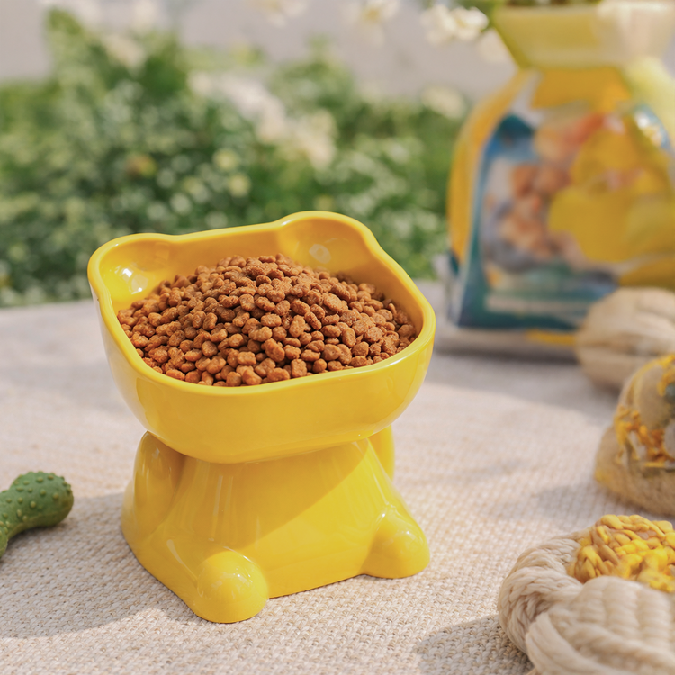 Plato Elevado Ergonómico para Mascotas | Ideal para Gatos y Perros Pequeños